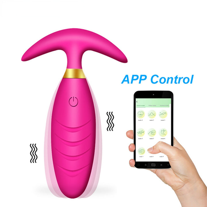 APP Remote Controlled Anal Plug Vibrator Prostate Massager Wearable Masturbator