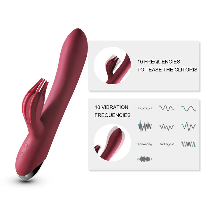 10 Speeds G Spot Vibrator Powerful Dildo Rabbit Vibrator for Women - fromasia2america.shop