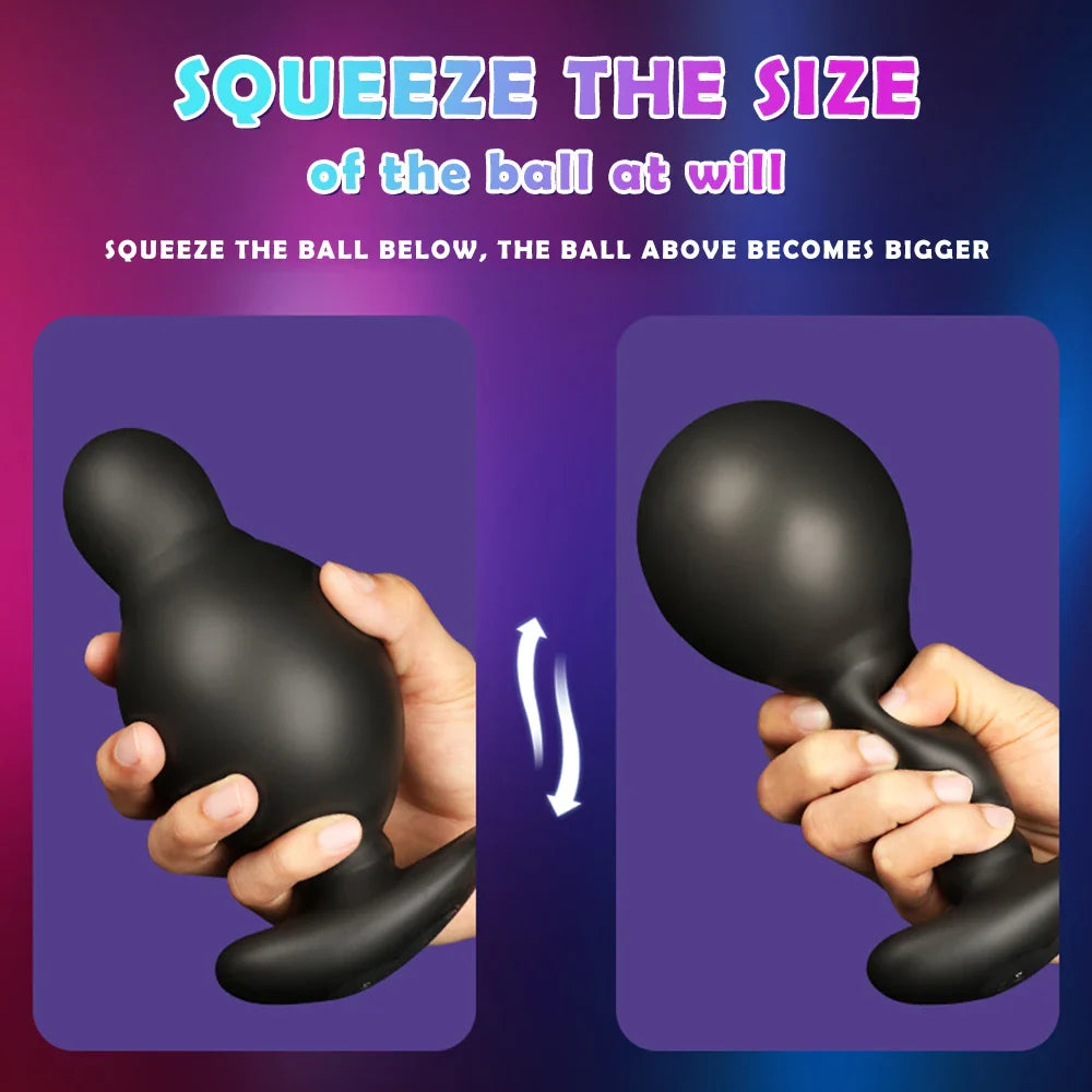 Big Anal Plug Vibrator Inflatable Male Prostate Massager Butt Plug Dildo Vibrator For Men Gay Bdsm Toys - fromasia2america.shop