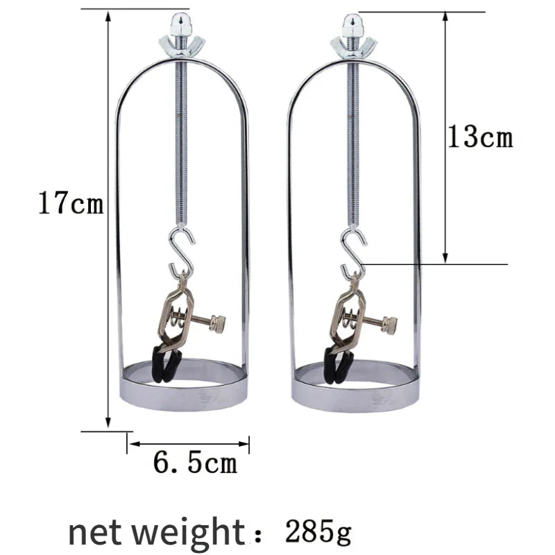 4 Style Stainless Steel Play Clamps Metal Nipple Clips Breast Trainer Enlarger BDSM for Women - fromasia2america.shop