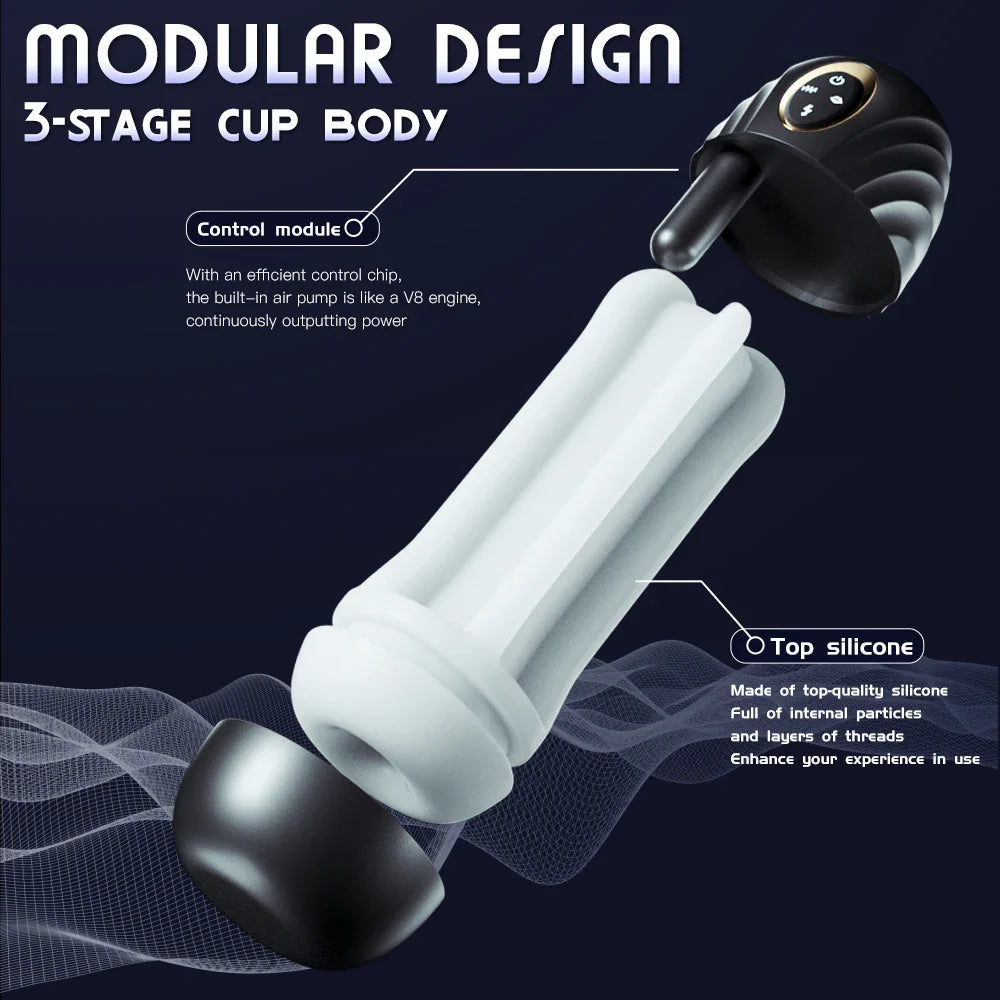 Automatic Sucking Male Masturbator Cup Real Vaginal Vibrator Sex Toy For Men - fromasia2america.shop