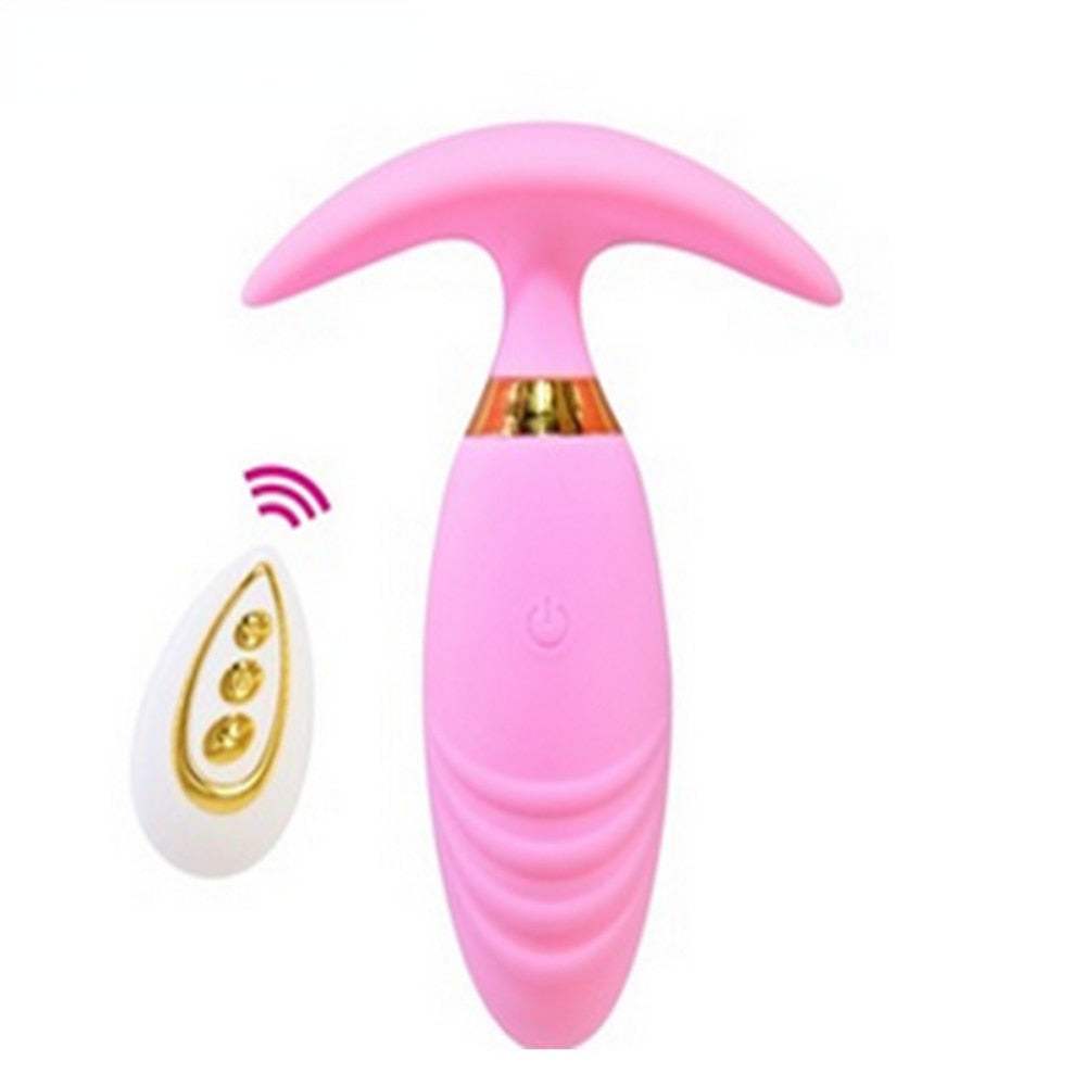 APP Remote Controlled Anal Plug Vibrator Prostate Massager Wearable Masturbator