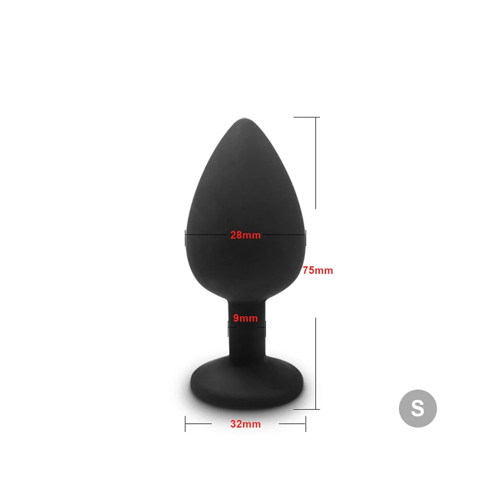 Anal Plug Butt Vibrator Women/Men Soft Silicone Round Shaped Erotic Bullet Analplug - fromasia2america.shop