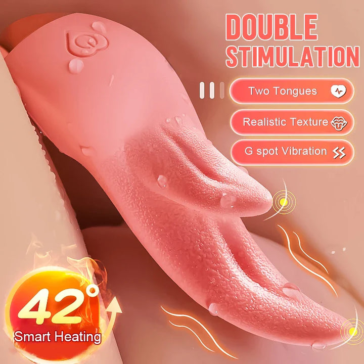 Tongue Licking Vibrator for Women G Spot Clitoris Vagina Anal Female Masturbation - fromasia2america.shop