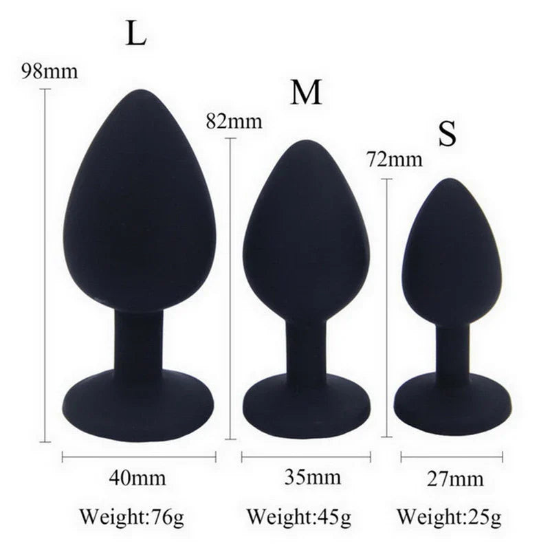 100% Silicone Butt Plug Anal Plug Unisex - fromasia2america.shop