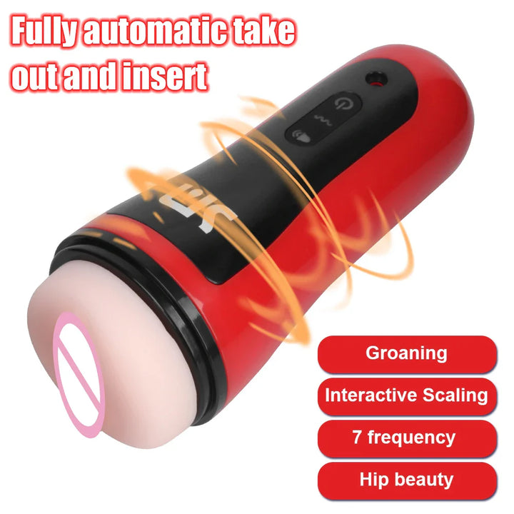 20cm Electric Male Masturbator Vibrator Vagina Real Pussy For Men 18 - fromasia2america.shop