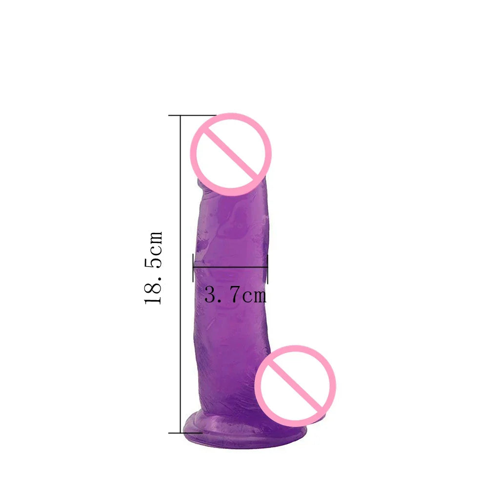 Giant Long Jelly Dildo Penis Sex Toy Women Gay Rubber Dick Unisex - fromasia2america.shop