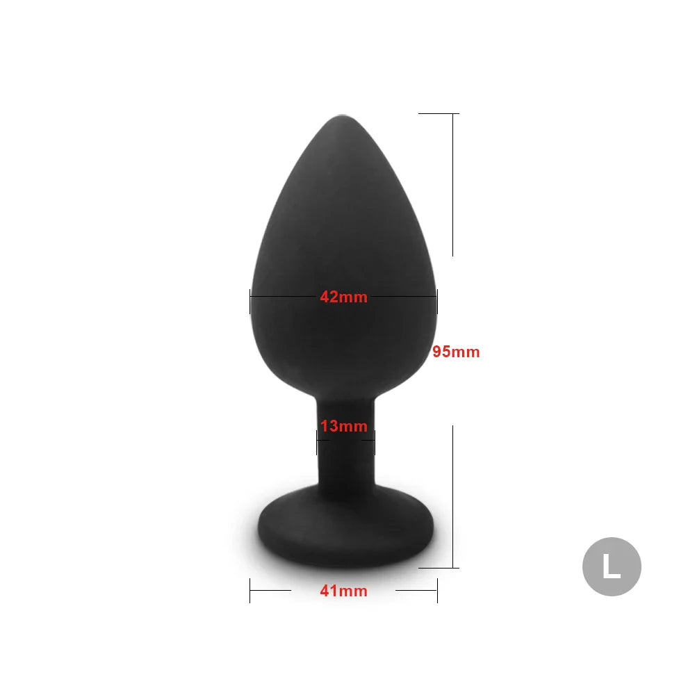 Anal Plug Butt Vibrator Women/Men Soft Silicone Round Shaped Erotic Bullet Analplug - fromasia2america.shop