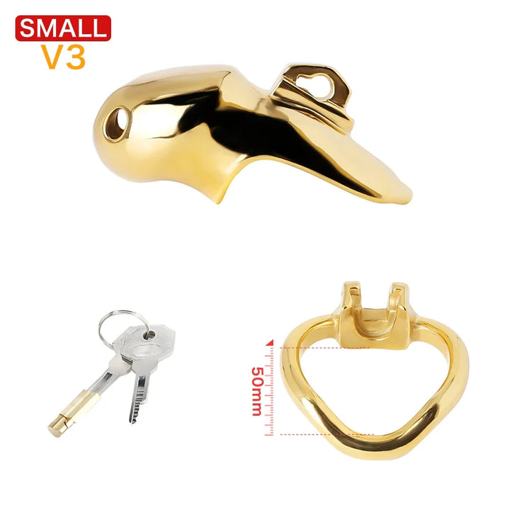 Cock Cage Men Stainless Steel Penis Lockable Cage Lock Metal Penis Ring For Men - fromasia2america.shop