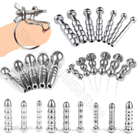 31 Style Stainless Steel Hollow Urethral Catheter Dilator Gay Horse Eye Stimulate Men Penis Plug - fromasia2america.shop