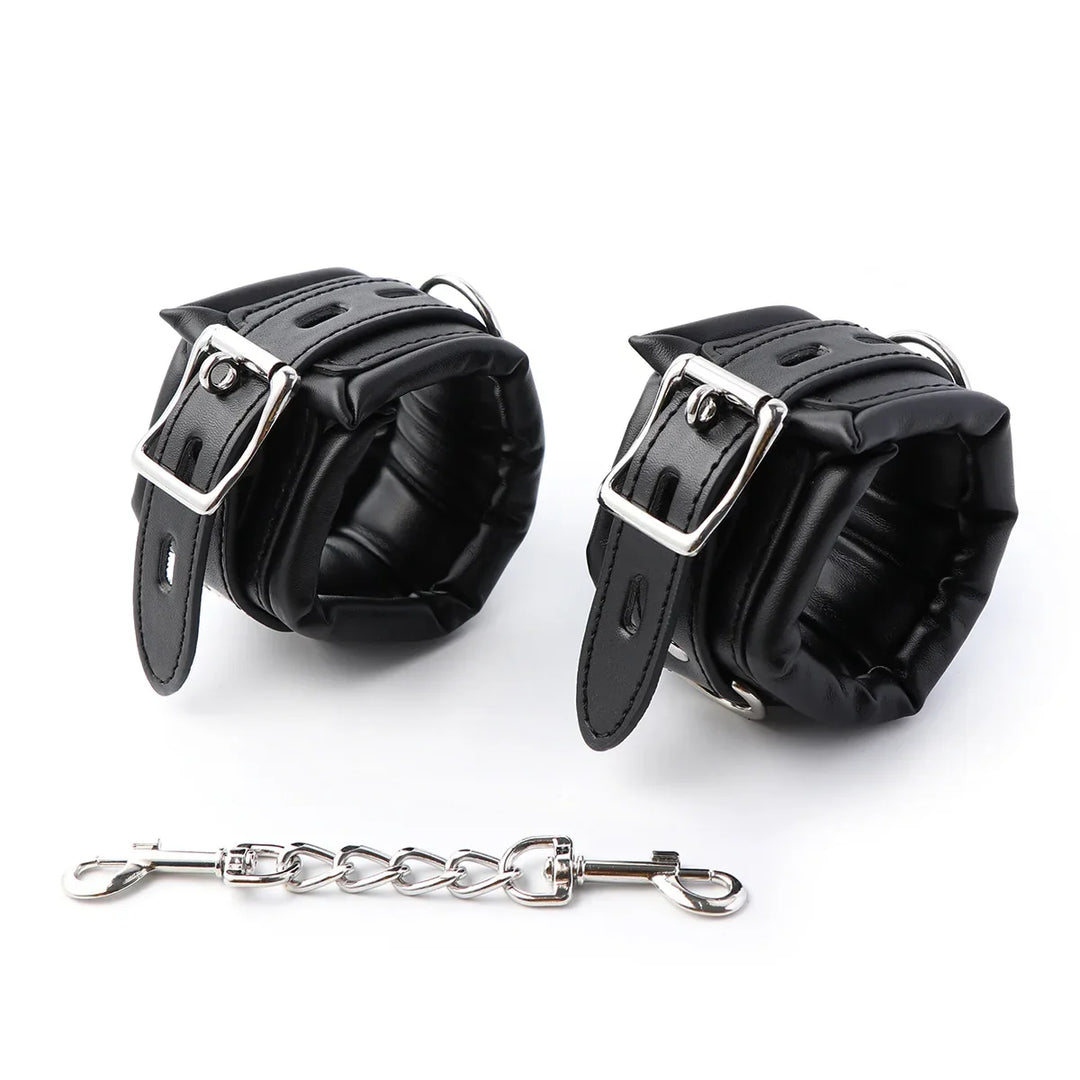 Bondage Kits Extendable Products Leather Restraint Set Handcuffs Ankle Cuffs Bdsm - fromasia2america.shop