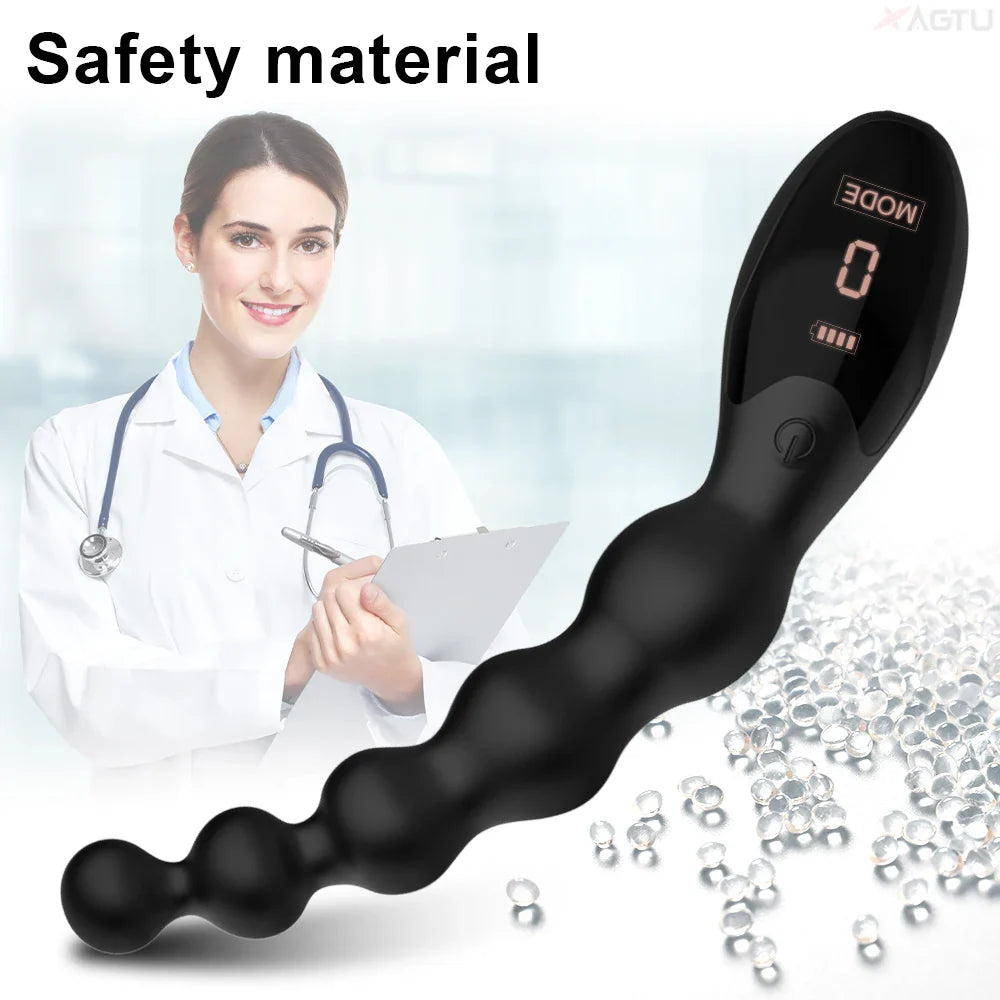 Anal Beads Butt Plug for Women Men Anal Vibrator Prostate Massager= - fromasia2america.shop