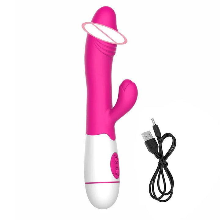 30 Frequency Rabbit Vibrator Dual Vibrating Erotic Anal Vagina For Women G-spot Masturbator - fromasia2america.shop