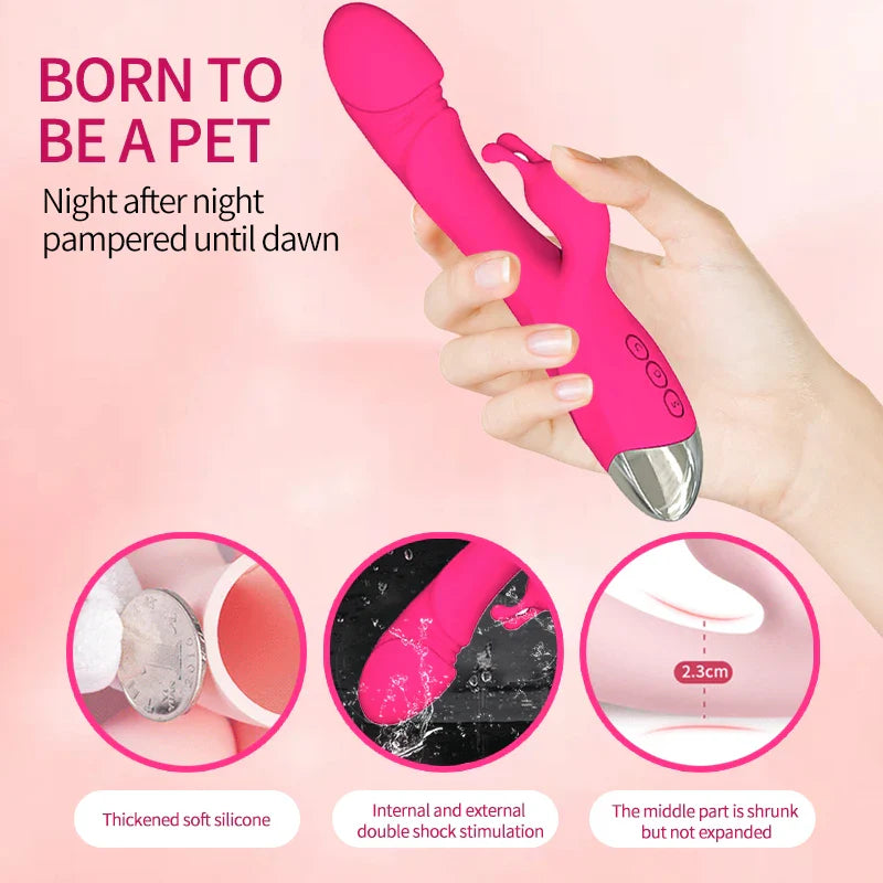 Dildo Rabbit Vibrator G spot Masturbation Clitoral Vaginal Anal Massager Female - fromasia2america.shop