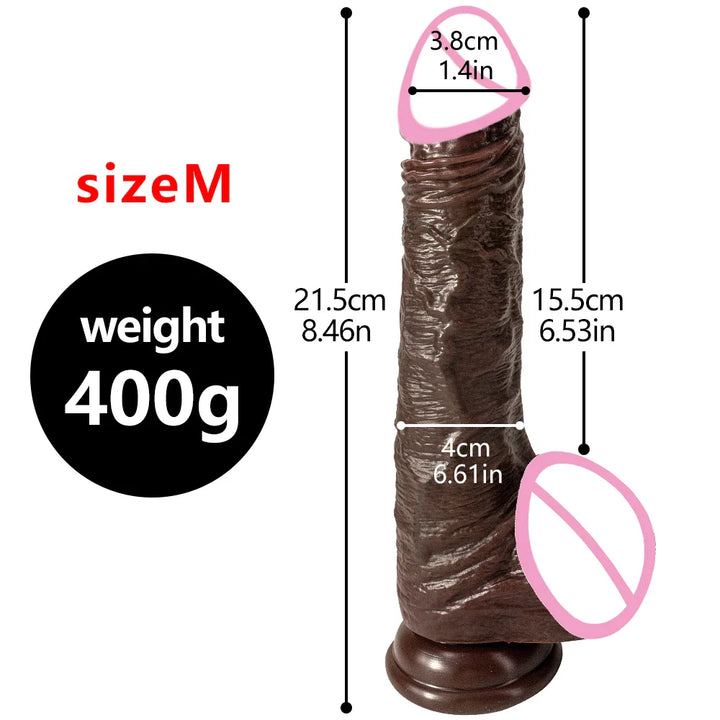 Oversized Black Realistic Dildo 9 Inch Silicone Big Penis Adult Suction Cup Anal Sex - fromasia2america.shop