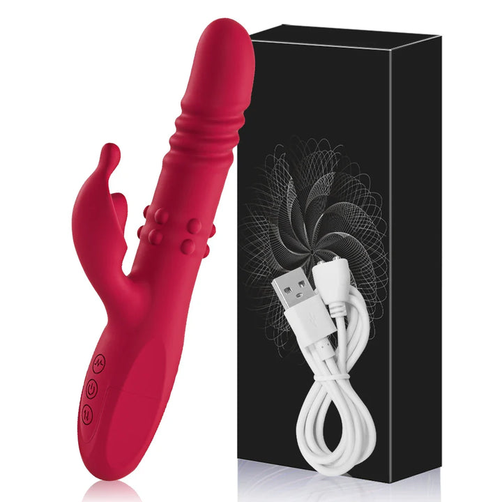 Rabbit Vibrator For Women Powerful G Spot Telescopic Rotating Clitoris Vagina - fromasia2america.shop