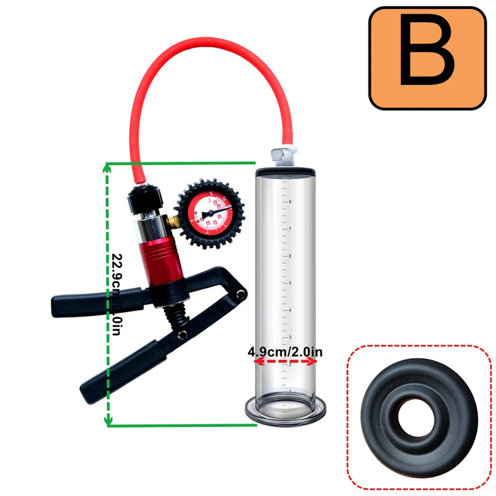 Acrylic Penis Pump Vacuum Pump Manual Penis Enlarger - fromasia2america.shop