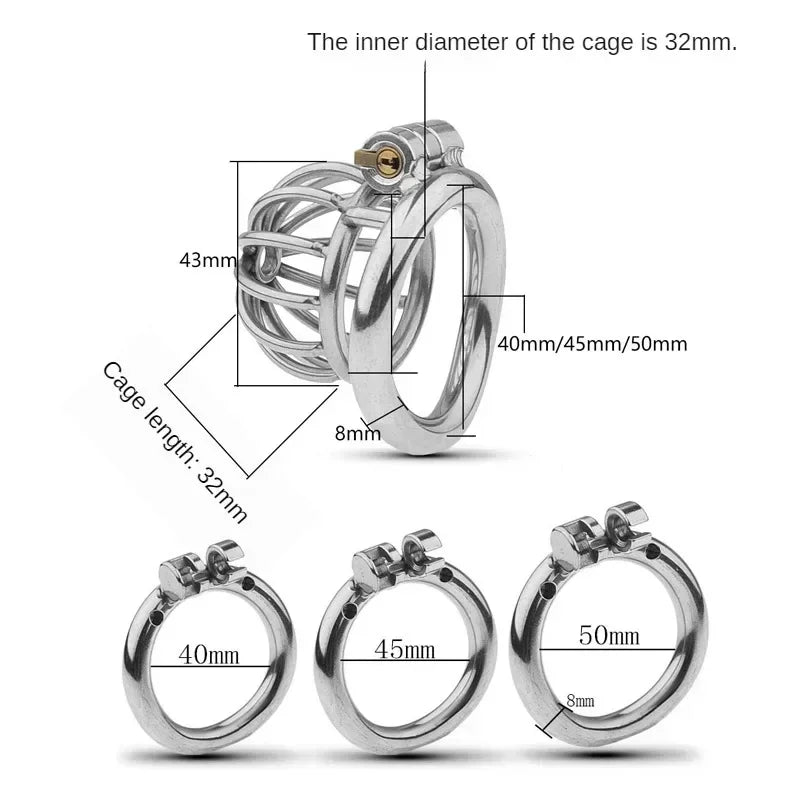 Cock Cage Penis Ring Masturbation SM Gay Chastity Devices Adult Sex Toys For Men - fromasia2america.shop