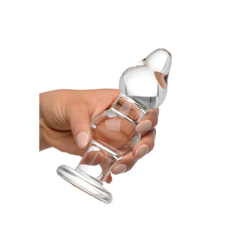 BEEGER Glass Butt Plug,The Double Butt Plug, crystal butt plug vagina ball,big pyrex glass anal dildo bead - fromasia2america.shop