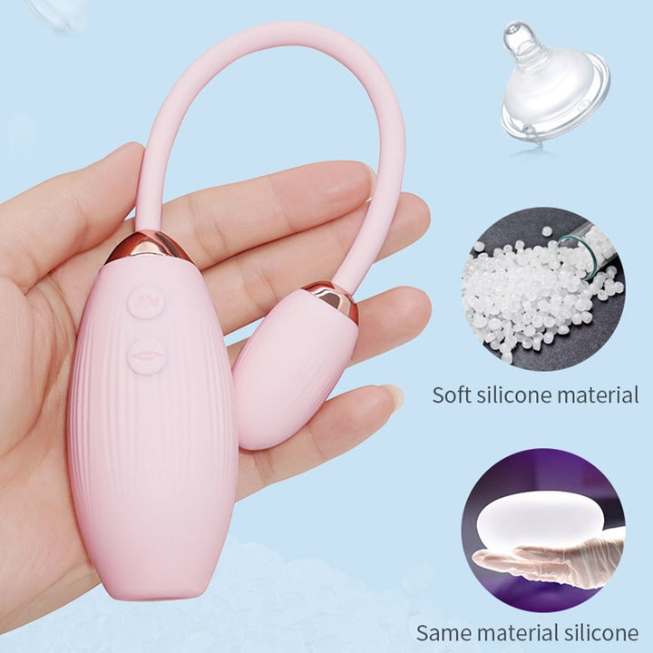 2 in1 Clitoral Sucking Vibrators Jumping Eggs  Stimulator 10 Speeds Vagina Ball for Women