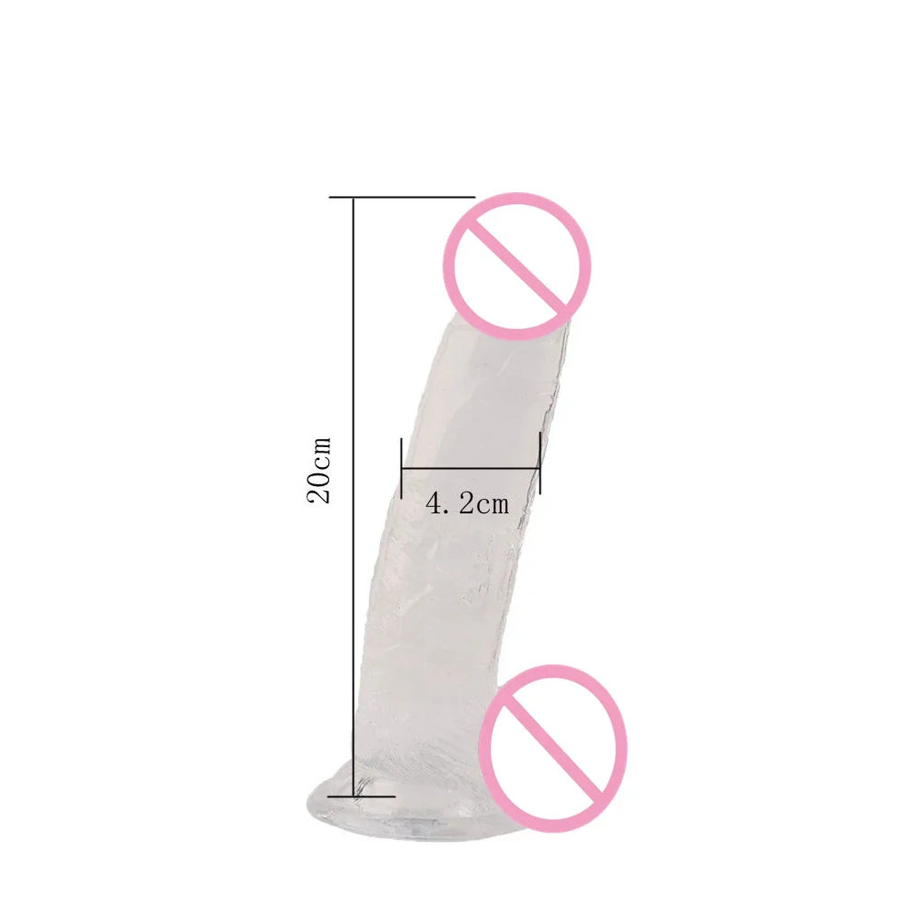 Giant Long Jelly Dildo Penis Sex Toy Women Gay Rubber Dick Unisex - fromasia2america.shop