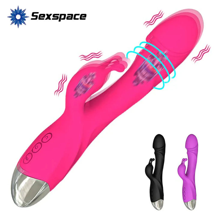 Dildo Rabbit Vibrator G spot Masturbation Clitoral Vaginal Anal Massager Female - fromasia2america.shop