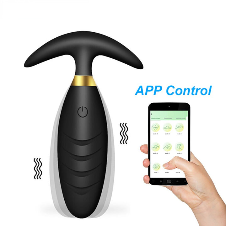 APP Remote Controlled Anal Plug Vibrator Prostate Massager Wearable Masturbator