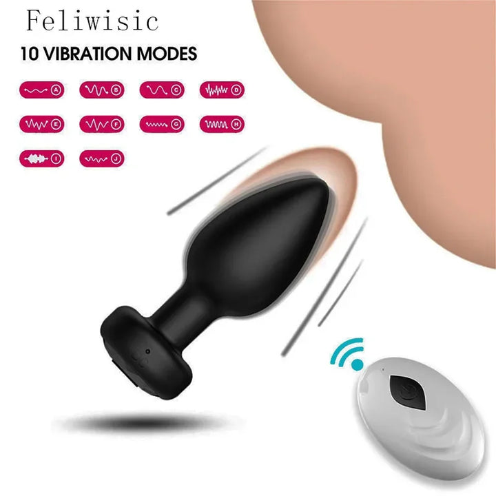 Explosions remote control unisex backyard anal plug set - fromasia2america.shop