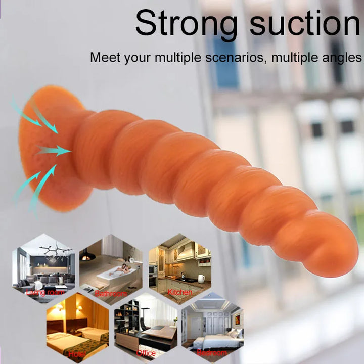 Anal Plug with Suction Cup Butt Plug Realistic Dildo for Men and Women - fromasia2america.shop