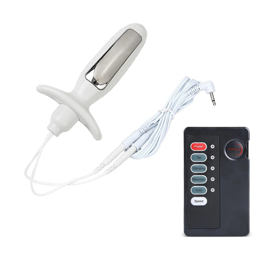 Electric Shock Estim Anal Beads Butt Plug Vaginal Electro Bi-polar Anal Plug - fromasia2america.shop