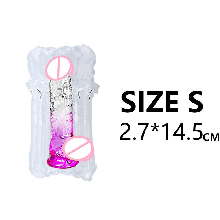 G-spot Massager Clear PVC Masturbator Dildo with Powerful Suction Cup