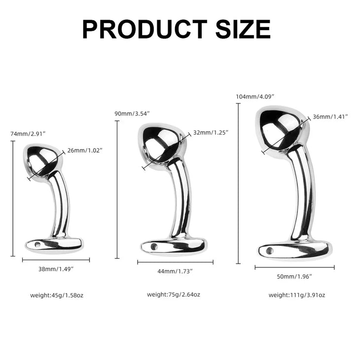 Metal Prostate Massage small large anal beads butt plug Anus Stimulator - fromasia2america.shop