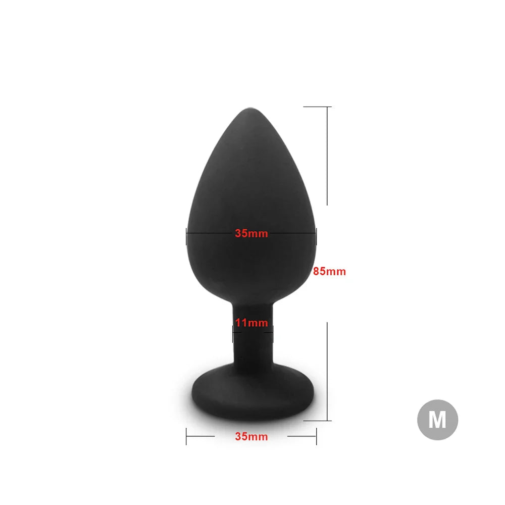 Anal Plug Butt Vibrator Women/Men Soft Silicone Round Shaped Erotic Bullet Analplug - fromasia2america.shop