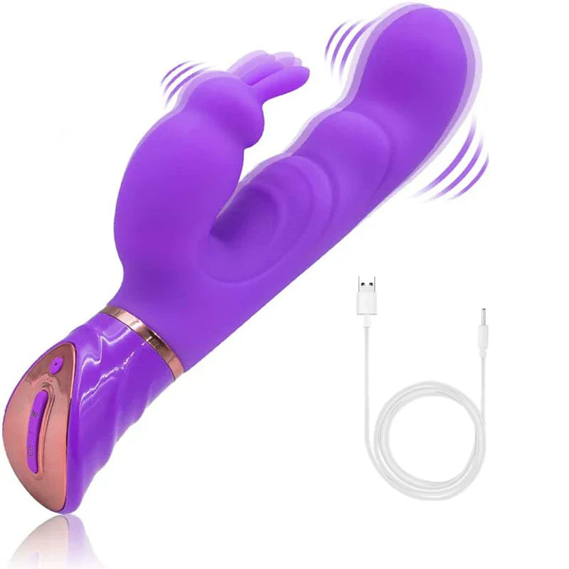 Rabbit Vibrator 10 Vibratory Mode Sex Toy G-spot Female Dildo Vaginal Clitoris - fromasia2america.shop