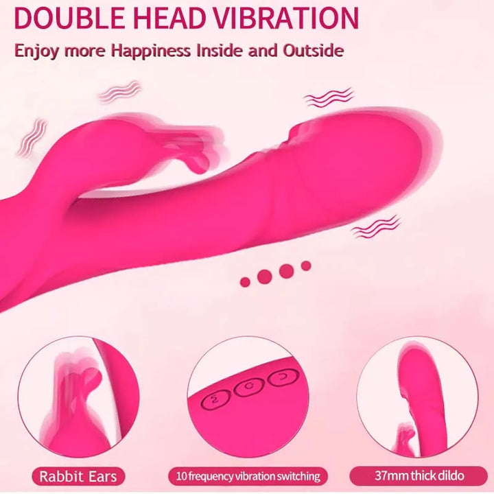 Dildo Rabbit Vibrator G spot Masturbation Clitoral Vaginal Anal Massager Female - fromasia2america.shop