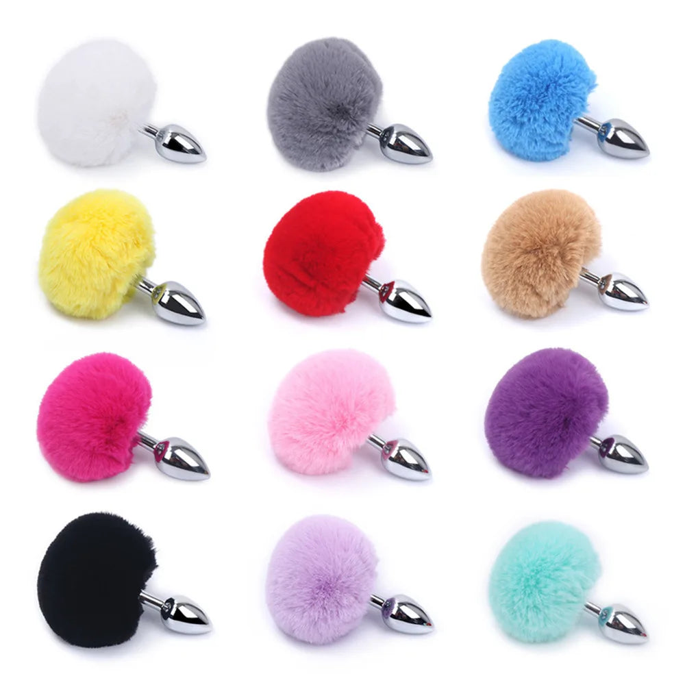 BDSM Sex Toys Hair Ball Rabbit Tail Anal Plug - fromasia2america.shop