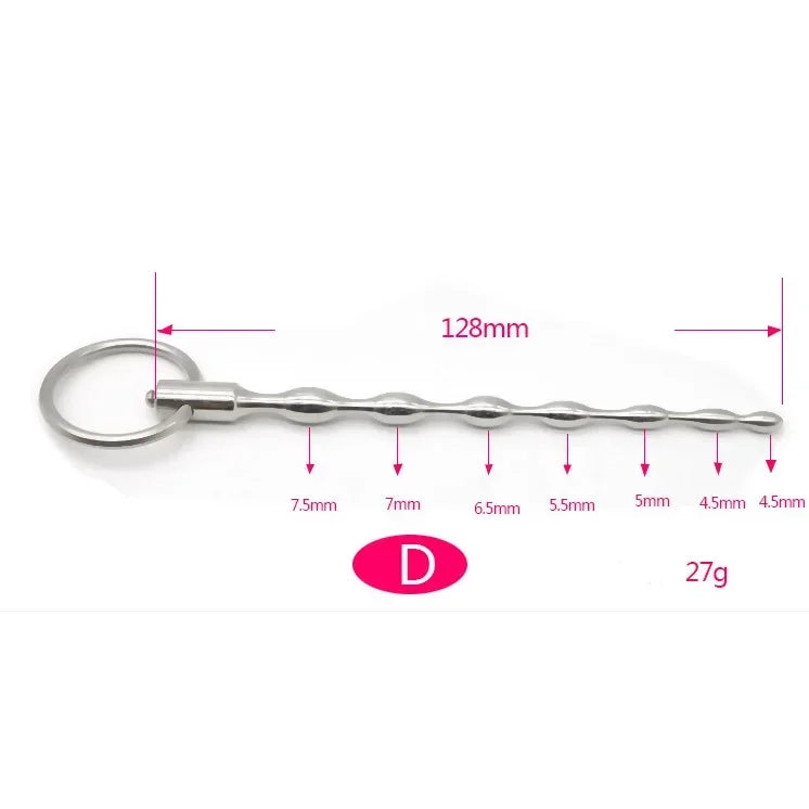 Male Uretha Dilator Plug Sounds Penis Beads Plug Threaded  for Men Gay - fromasia2america.shop