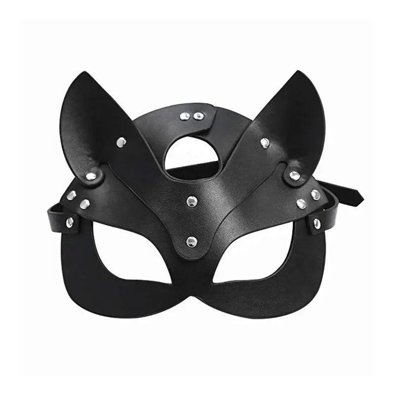 Woman Cosplay Fox Mask Tail Anal Plug Metal Anus Butt Plug Half Cat Mask BDSM - fromasia2america.shop