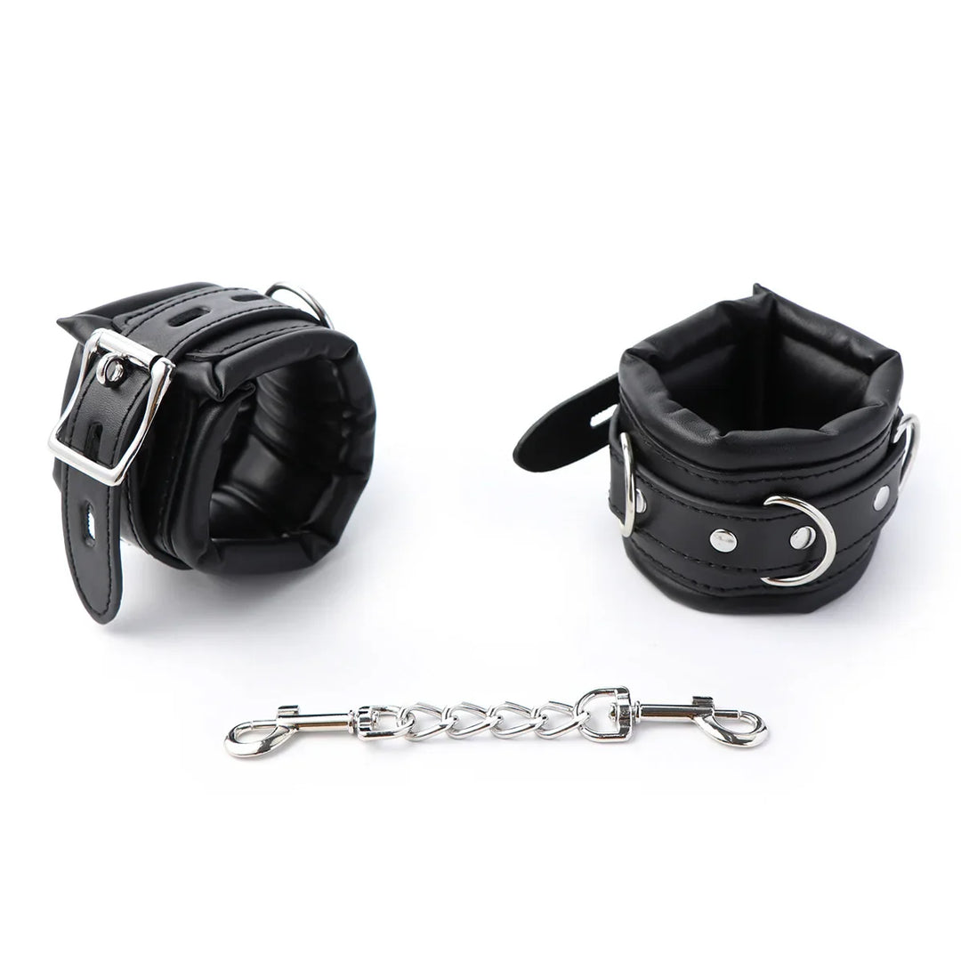 Bondage Kits Extendable Products Leather Restraint Set Handcuffs Ankle Cuffs Bdsm - fromasia2america.shop