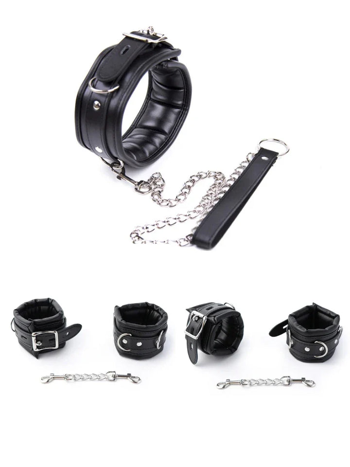 Bondage Kits Extendable Products Leather Restraint Set Handcuffs Ankle Cuffs Bdsm - fromasia2america.shop