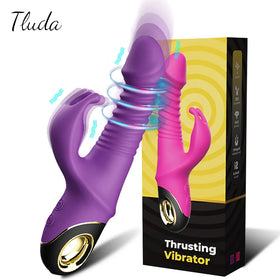 Rabbit Thrusting Vibrator Automatic Telescopic G-Spot Clitoris Stimulator For Women Adults - fromasia2america.shop