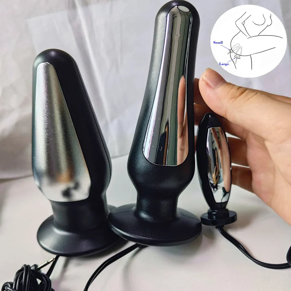 50 Kinds Electric Shock Butt Plug,Bdsm Electro Anal Sex Toy,E-stim Jump Egg Dildo Vibrator - fromasia2america.shop