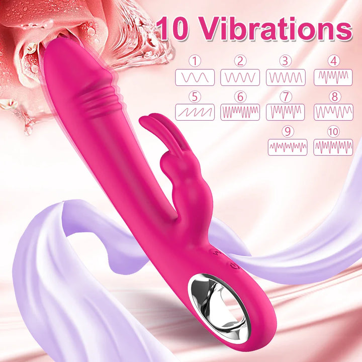 Dildo Rabbit Vibrator for Women Powerful G Spot Vibrators Nipple Clitoris - fromasia2america.shop