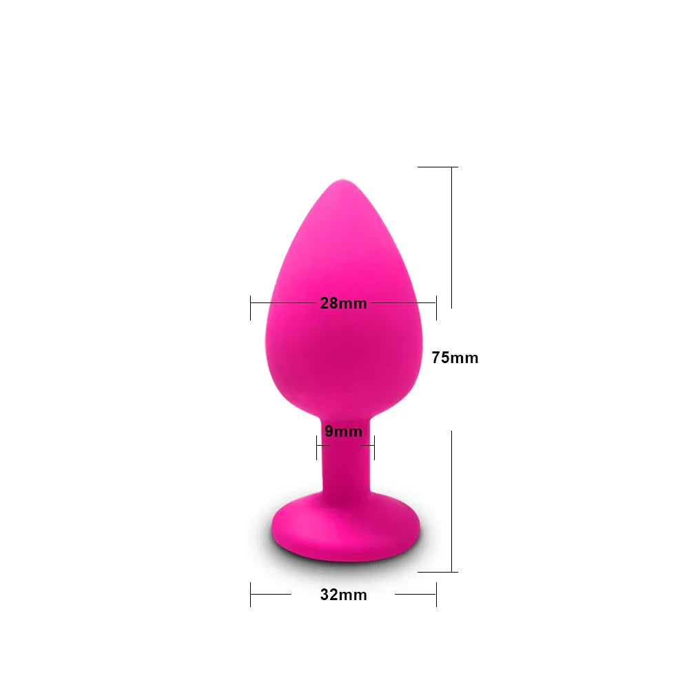 Anal Plug Butt Vibrator Women/Men Soft Silicone Round Shaped Erotic Bullet Analplug - fromasia2america.shop