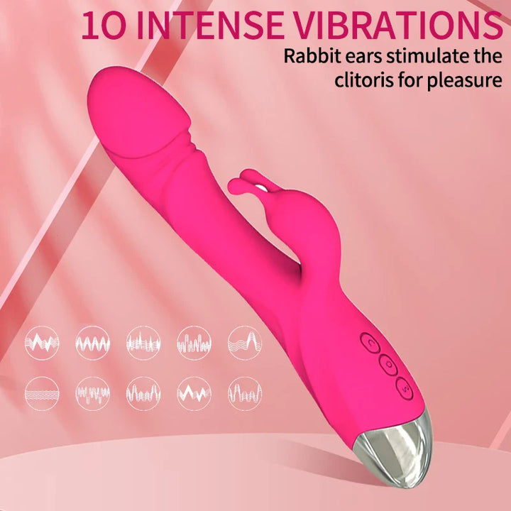 Dildo Rabbit Vibrator G spot Masturbation Clitoral Vaginal Anal Massager Female - fromasia2america.shop