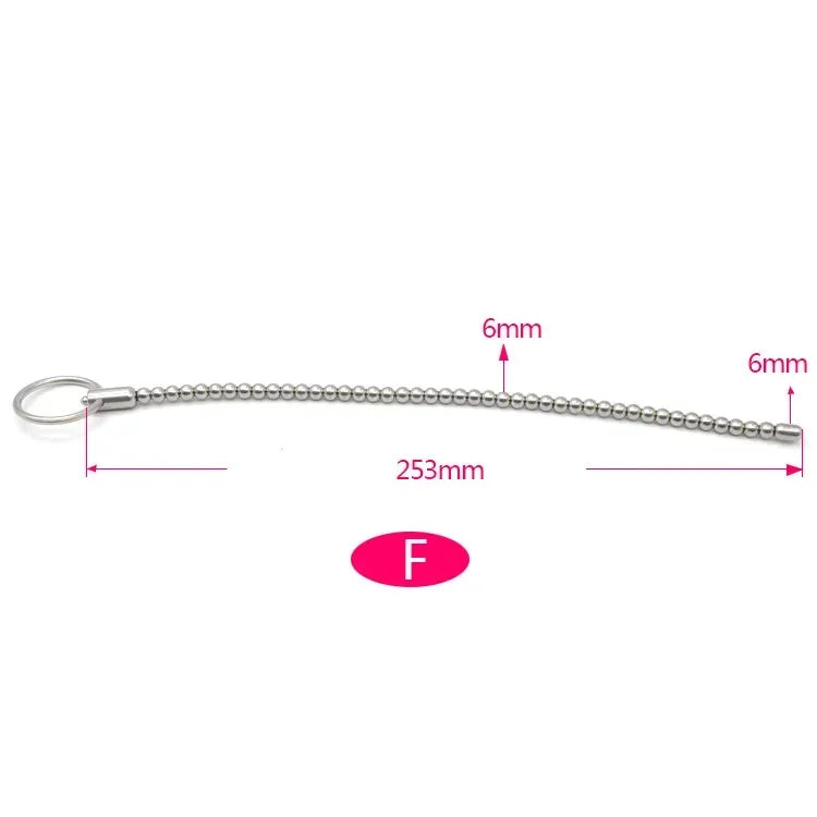 Male Uretha Dilator Plug Sounds Penis Beads Plug Threaded  for Men Gay - fromasia2america.shop