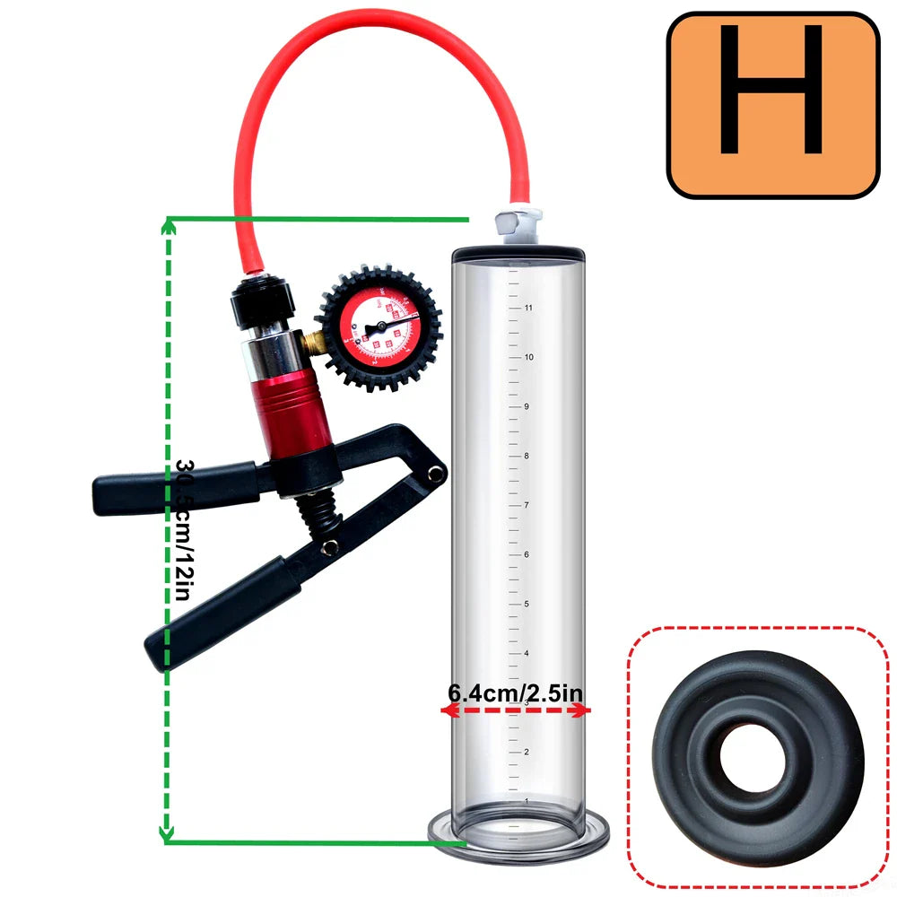 Acrylic Penis Pump Vacuum Pump Manual Penis Enlarger - fromasia2america.shop