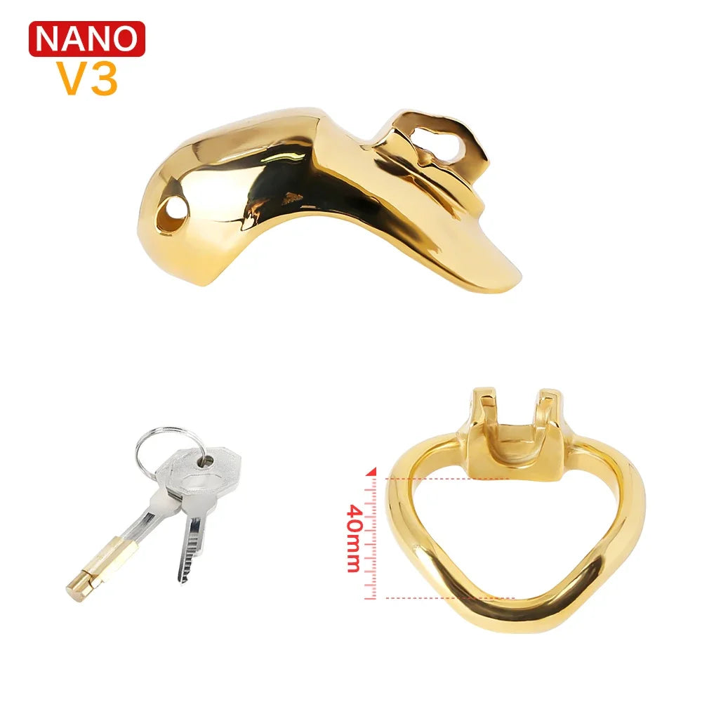 Cock Cage Men Stainless Steel Penis Lockable Cage Lock Metal Penis Ring For Men - fromasia2america.shop