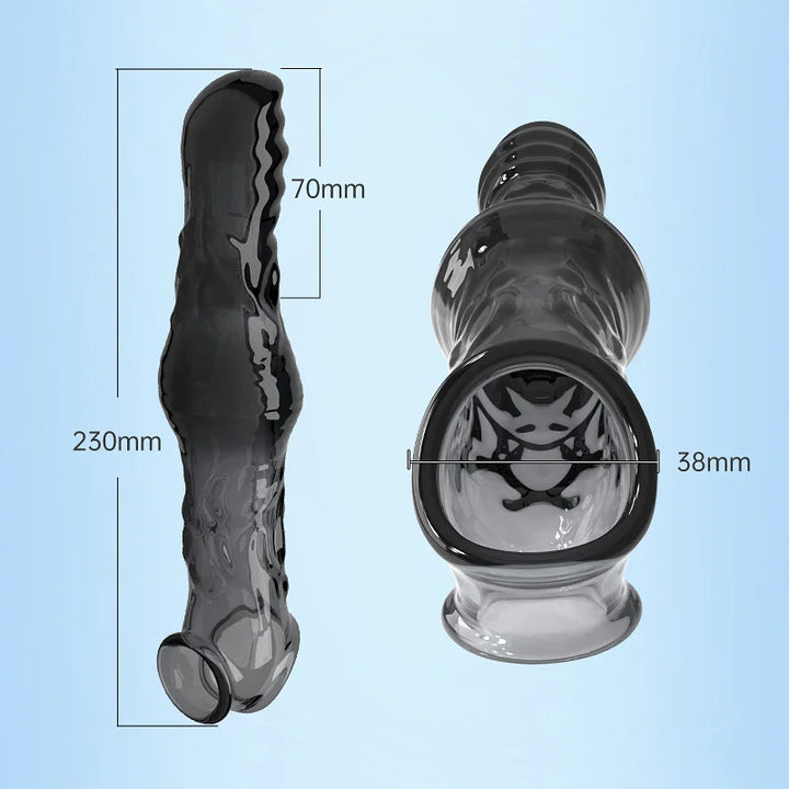 Extend 7cm Penis Enlargement Sleeve Vibrator Cock Ring for Men - fromasia2america.shop