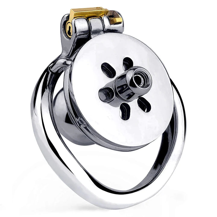 Flat Chastity Cage Men with Metal Urethral Catheter for Couple Steel Penis Rings Toys - fromasia2america.shop